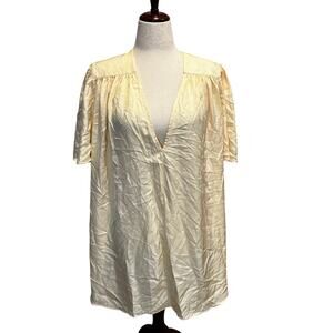 CIAO LUCIA Women's Sabrina Dress Size L In Lemon